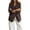Coffee, variant on Women's Blazer Jacket Button Down Long Sleeve Cotton Linen Loose Casual Outerwear for Fall 2XL