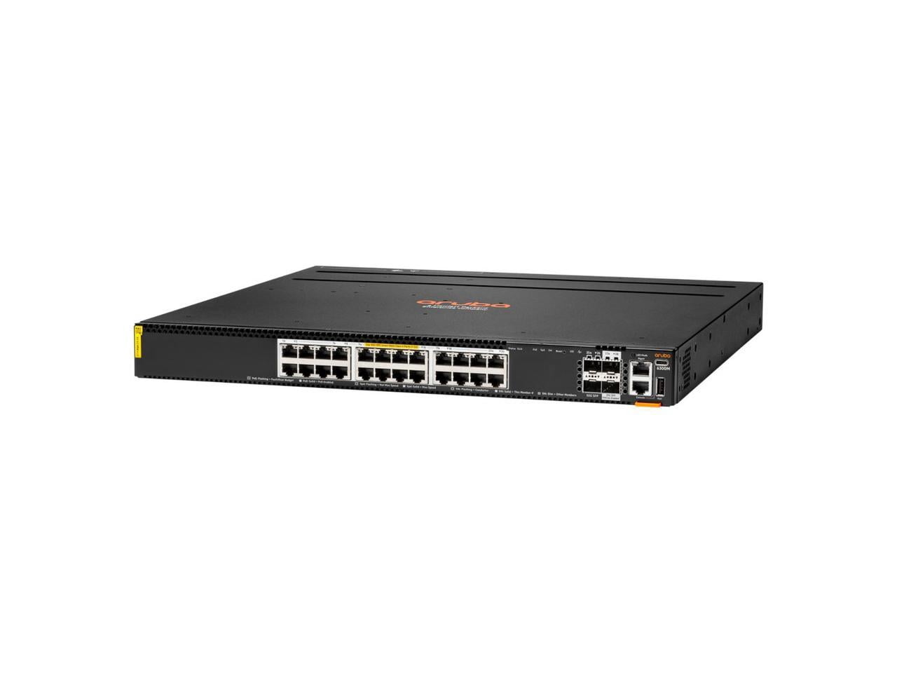 Aruba CX 6300 Layer 3 Switch - 24 Ports - Manageable - 10 Gigabit Ethernet, 25 Gigabit Ethernet, 50 Gigabit Ethernet - 10GBase-T, 25GBase-X, 50GBase-X - 3 Layer Supported - Modular - 4 SFP Slots - ...