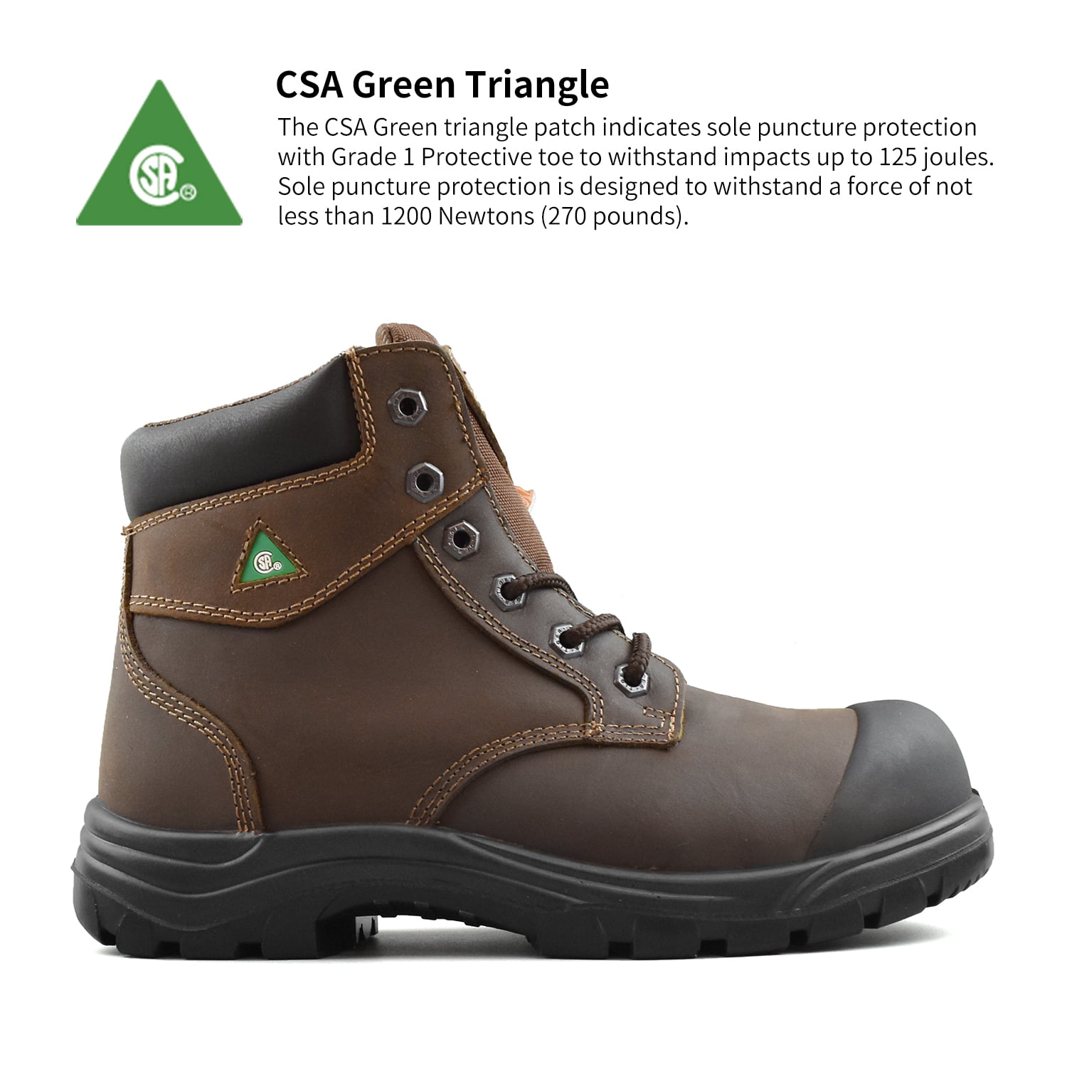 Tiger Safety CSA Men/'s Steel Toe Leather Work Safety Boots 3055