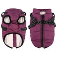 thumbnail image 7 of Reflective Dog Winter Coat, Thick Padded Warm Fleece Lined Dog Jacket with Harness Hole, Windproof Snowproof Cold Weather Dog Vest for Small Medium Large Dogs, Yin-02, 7 of 7