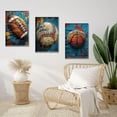 thumbnail image 4 of Graffiti Sport Canvas Wall Art Trendy Cool Pop Wall Decor Colorful American Football Baseball Basketball Posters Pictures Inspirational Painting Inspirational Boy Room Prints(Framed canvas), 4 of 6