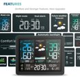 thumbnail image 6 of Digital Weather Station Temperature Humidity Meter Barometric Pressure Moon Phase Weather Forecast Hygrothermograph Clock ,Excellent Visual Experience, 6 of 7