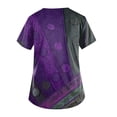 thumbnail image 3 of Xfvqtps Retro Scrub Tops for Women Comfortable Lightweight Medical Nursing Uniform Fashion Short Sleeve V-Neck Working Uniform with Pocket Purple, 3 of 3