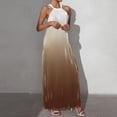 thumbnail image 5 of Dvprdro Women's Summer Dress Fashion Gradient Halter Neck Sleeveless A Line Backless Flowy Casual Loose Beach Sun Long Maxi Dress, 5 of 5
