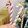 thumbnail image 2 of Yuarrent Juego novedoso de decoración de adorno para árbol de Navidad con bastón de plástico ABS, duradero y fácil de colgar. bastón de Kits de decoración para fiestas oro rosa, 2 of 6