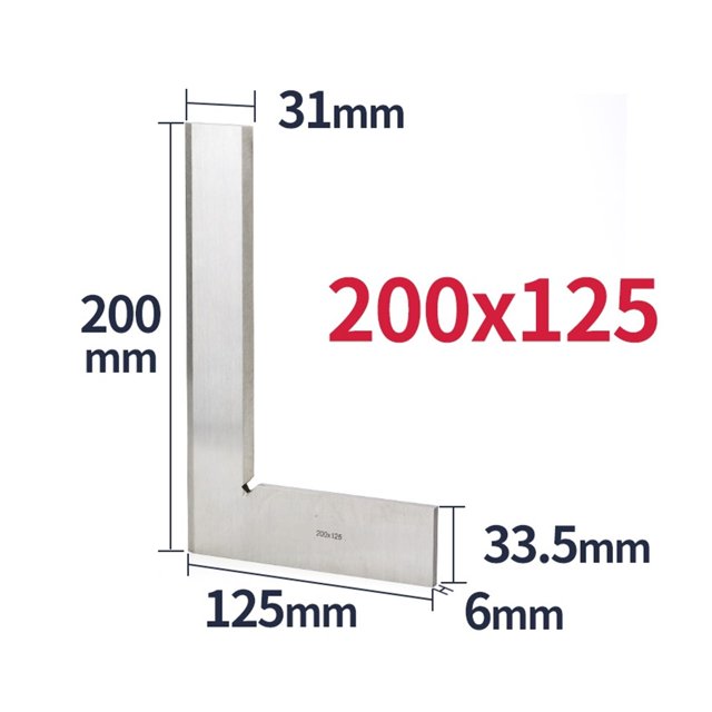 Règle Carrée à Bordure de 90 Degrés pour Menuiserie en Métal et Outils de Menuiserie, Longue Durée
