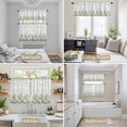 thumbnail image 6 of Sage Green Shell Kitchen Curtains Sets for Windows 24 Inch Length, Coastal Nautical Seahorse Conch Coral Rod Pocket Window Treatments Tier Curtains and Valances Set for Bedroom/Bathroom, 6 of 8