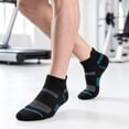 thumbnail image 5 of Loritta 6 Pairs Socks for Men Ankle Athletic Mens Running Socks Cushioned Black Low Cut Size 12-16, 5 of 8
