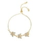 thumbnail image 1 of Chapado en oro de colores pulsera llena de pétalos de diamantes de imitación pulsera de circonio pulseras de ajuste para las mujeres, 1 of 6