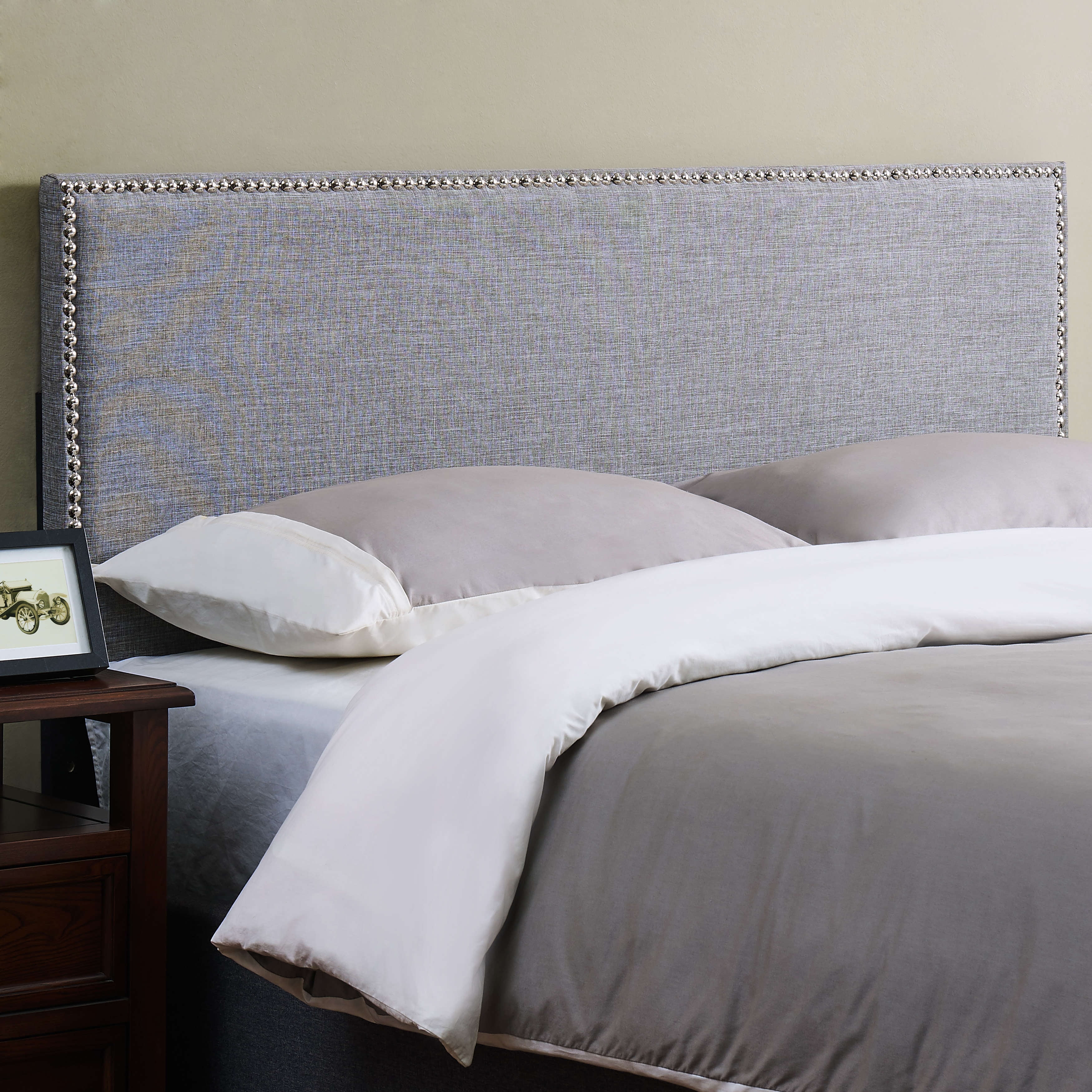 Mainstays Headboard With Nailheads Multiple Sizes And Colors Mainstays Headboard With Nailheads Multiple Sizes And Colors Com