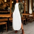 thumbnail image 7 of Ashirexll Casual Dresses for Women Winter Knit Long Sleeve Round Neck Solid Color Sweater Dress with Side Pockets and Side Slit Hem, 7 of 7