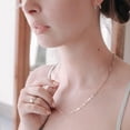 thumbnail image 2 of Collar de cadena con clip de papel, oro, oro rosa o plata, joyería minimalista y delicada, Metal, 2 of 4