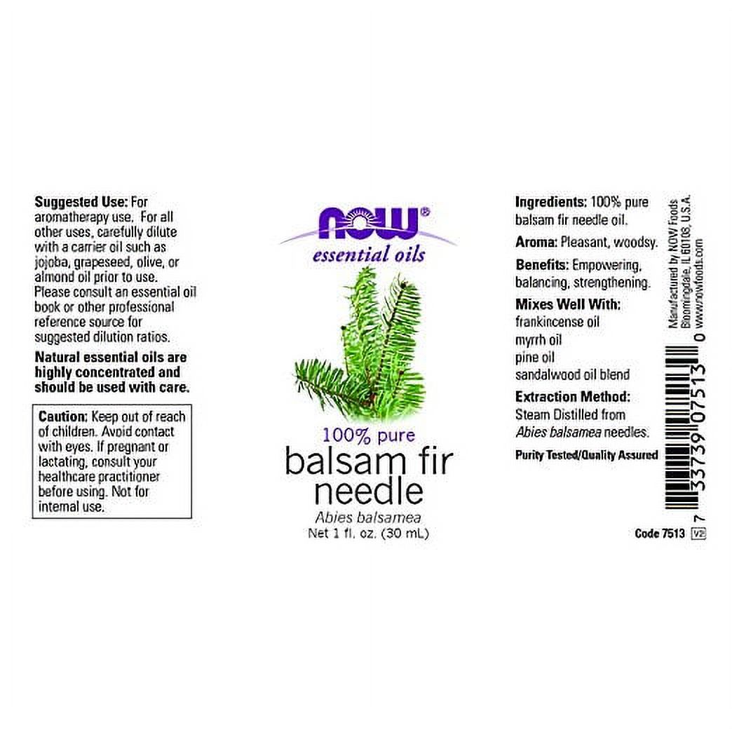 NOW Foods Balsam Tannenadel Öl – 1 Oz (30 Ml) Reines ätherisches Öl