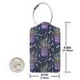 thumbnail image 2 of Rocae Lavender Flowers for Leather Luggage Baggage Tags ID Label Privacy Cover ID Label with Stainless Steel Loop and Address Card, 2 of 5