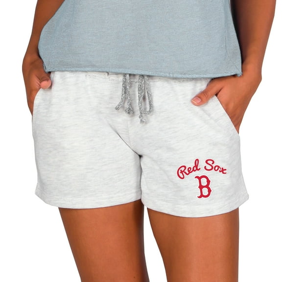 Women's Concepts Sport Ash Boston Red Sox Mainstream French Terry Tri-Blend Shorts