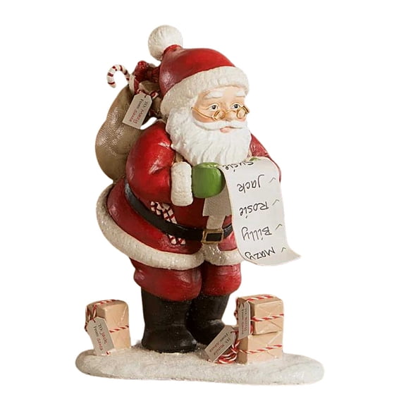 Bethany Lowe Checking It Twice Santa - One Figurine 7.25 Inch, Polyresin - Name List Claus Td2137