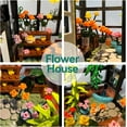 thumbnail image 4 of WAAYEE Flower House Building Mini Set with LED, City Street View Greenhouse Building Blocks, Gift for Friends and Building Fans (579 Pcs), 4 of 8