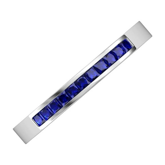 TriJewels 0.61 ctw Blue Sapphire Women Wedding Band in 10K Gold