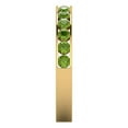 thumbnail image 4 of 0.39 ctw Wedding Band for Women - 14K Yellow Gold Natural Peridot Stackable Eternity Ring, 4 of 6