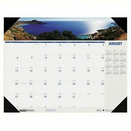 2026 House of Doolittle Earthscapes Coastlines 18.5" x 13" Monthly Desk Pad Calendar (1786-26)
