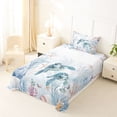 thumbnail image 5 of Erosebridal Sea Animal Turtle Twin Sheet Sets,Ocean Coral Starfish Bedding For Boys Girls 3-Piece, 5 of 6