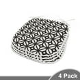 thumbnail image 2 of Geometric Dining Chair Pad, Monochrome Lattice Pattern with Rhombuses and Crossing Lines Print, Water Resistant Pillow with Straps for Kitchen Seats, 4 Set, Charcoal Grey Eggshell, by Ambesonne, 2 of 5