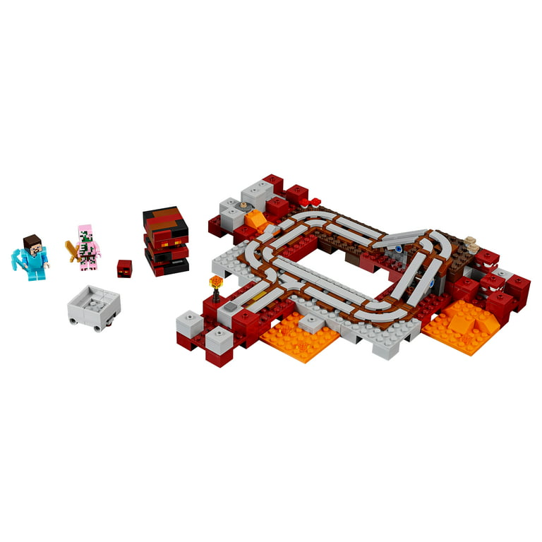 Slibende Havanemone ansvar LEGO Minecraft The Nether Railway 21130 (387 Pieces) - Walmart.com