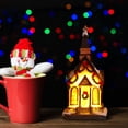 thumbnail image 4 of LNGOOR 1Pc Christmas House with LED Light Resin Party Ornament, 4 of 5