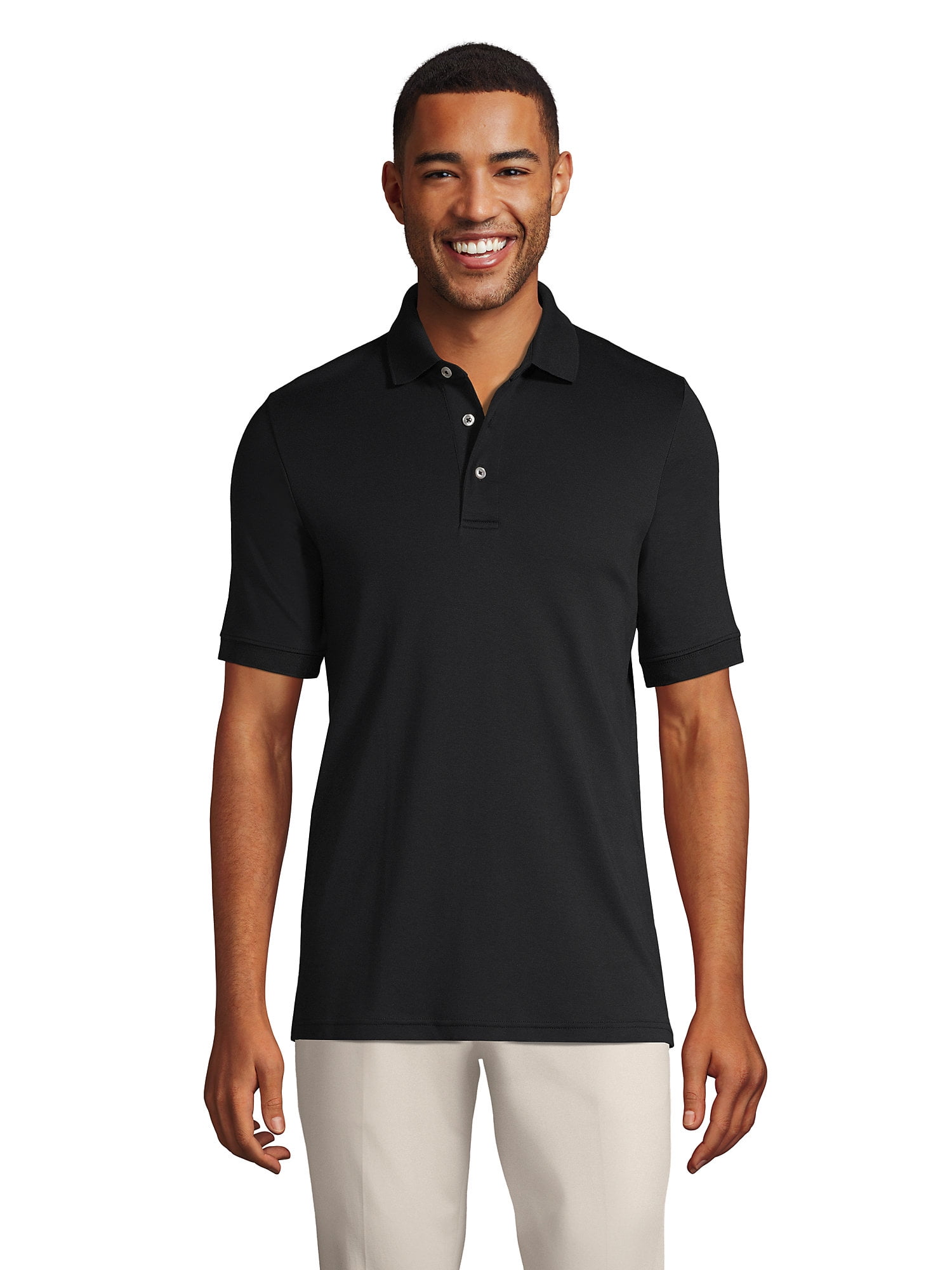 Lands' End Men's Short Sleeve Super Soft Supima Polo Shirt