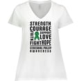 thumbnail image 3 of Inktastic Cerebral Palsy Awareness Strength Support and Courage Women's Plus Size V-Neck T-Shirt, 3 of 5