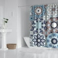 thumbnail image 3 of 84" x 72" Colorful Plaid Stripes Shower Curtain Waterproof Fade-Resistant Machine Washable Bath Drape, 3 of 5