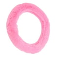 thumbnail image 3 of Funda universal para volante de coche, protector de lana sintética de 15 pulgadas, accesorio Interior para invierno, color rosa cálido, 3 of 9