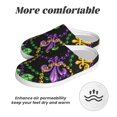 thumbnail image 6 of Fotbe Mardi Gras6 Pattern Women's Fuzzy Curly Fur Memory Foam Loafer Slippers Indoor Outdoor Slippers Winter Home Shoes-42/43, 6 of 7