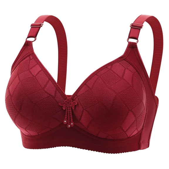 Bras for Women,Seamless Lift Up Plus Size Bra Full Cup Push Up Bra With No Underwire Retraction and Sag Bra Cover for Enhanced Comfort and Support,Sports Bras for Women,Red,48