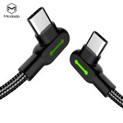MCDODO 90 Degree Right Angle Braided USB C Charger Charging Sync Type C Cable Cord(1.2M,1X Data Cable)