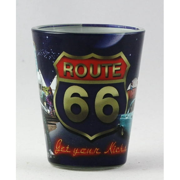 Route 66 Retro Collage Shot Glass rtp