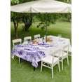 thumbnail image 4 of Outdoor Tablecloth with Umbrella Hole for Patio/Picnic/Party/Camping, Purple Weeping Leaves Waterproof Table Cloth Rectangle Table Cover Washable, Farmhouse Pastoral Botanical (54"x 80"), 4 of 8