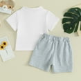 thumbnail image 3 of Bagilaanoe 2pcs Toddler Baby Boy Shorts Set Short Sleeve T Shirt Tops + Shorts 6M 12M 18M 24M 3T Kids Casual Summer Clothes, 3 of 8