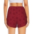 thumbnail image 2 of Lsque Christmas Red Snowflakes Printed Women's Running Shorts with Liner Pockets,Elastic Quick Dry Workout Athletic Gym Yoga Shorts,Womens High Waist Shorts-Large, 2 of 9