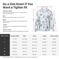 thumbnail image 5 of Uemuo Retro ice blue snowflakes Pattern Women's Full Zip UPF 50+ Sun Protection Hoodie Jacket Long Sleeve Sun Shirt Hiking Outdoor Performance with Pockets-, 5 of 9