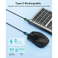 thumbnail image 3 of Wireless Keyboard and Mouse Combo, Ultra Slim Rechargeable Dual-Mode (Bluetooth 5.0x2 +2.4G) Silent Keyboard and Mouse Set, Multi-Device Full-Size Compact Design for MacOS/iOS/Android/Windows, 3 of 4