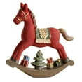 thumbnail image 4 of Figura de caballo mecedor, adorno de mesa, decoración navideña, artesanía, escultura de animal de resina para estante, dormitorio, chimenea., 4 of 8