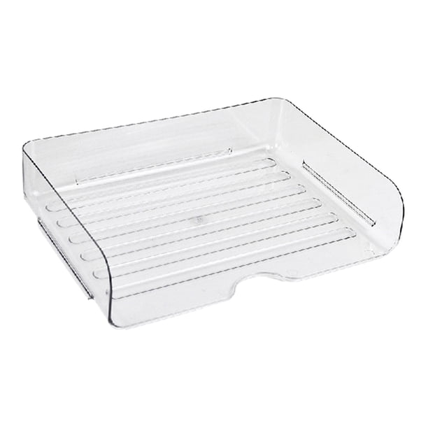Organizador de s apilable, archivos de escritorio, soporte para bandeja de s, accesorios de escritorio Transparente