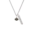 thumbnail image 2 of Delight Jewelry Silvertone Mini Enamel Football Silvertone Forever Bar Charm Necklace, 23", 2 of 4