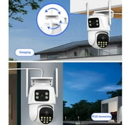 4K 8MP HD Wifi PTZ Camera Outdoor Dual Lens Dual Screen AI Auto Tracking IP iCSee Camera CCTV Audio Video Surveillance