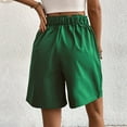 thumbnail image 5 of Shorts for Women Trendy Summer 2025 Solid Color Loose Breathable Semi Elastic Waist Casual Wide Leg Loose High Waisted Short S-XL, 5 of 6