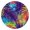 Colorful Tropical Leaf, variant on Rainbow Tie Dye Mandala Pattern Round Fitted Tablecloth with Elastic Edge,Dining Table Cover Waterproof,Outdoor Round Tablecloth for Camping,Dining,Indoor and Outdoor