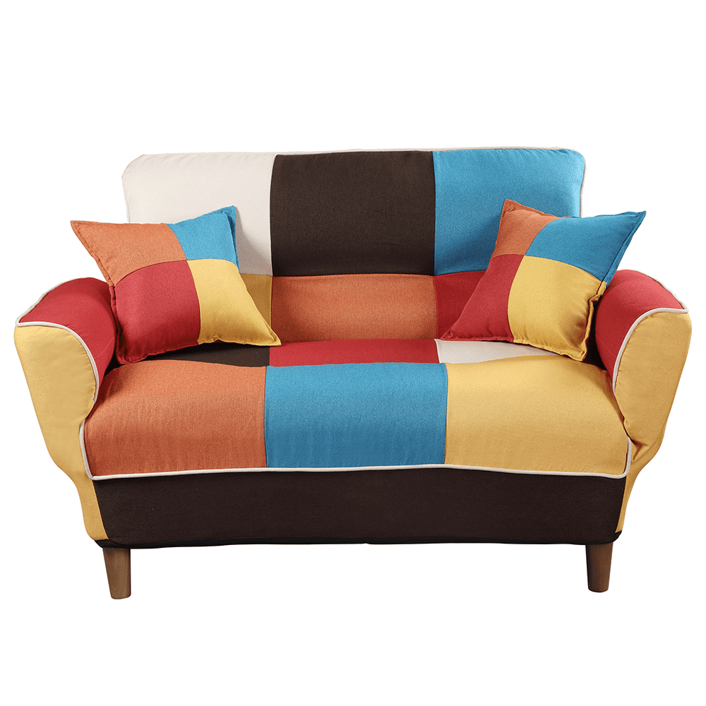 Lowestbest Modern Round Tufted Sleeper Sofa with 2 Pillows