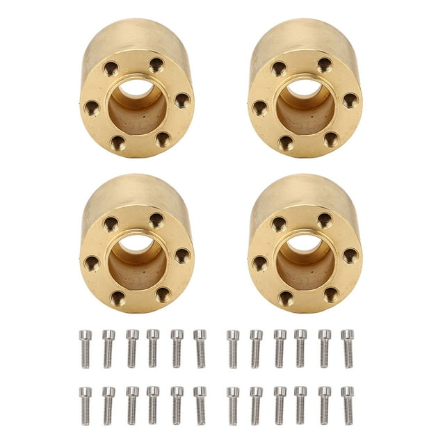 Adaptador de Ampliació de Orugas de Cubo Hexagonal de Rueda de Latón de 4 pianas para Coches RC 1/10, Adecuado para llantas de ruedas vp de 1,9 y 2,2 Pulgadas
