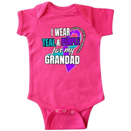 

Inktastic Suicide Prevention I Wear Teal and Purple for My Grandad Gift Baby Boy or Baby Girl Bodysuit